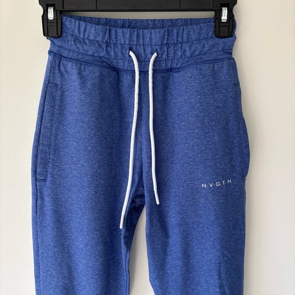 NVGTN Blue Joggers Drawstring Waist Athleisure Workout Gym Sporty Active Wear - Picture 2 of 9